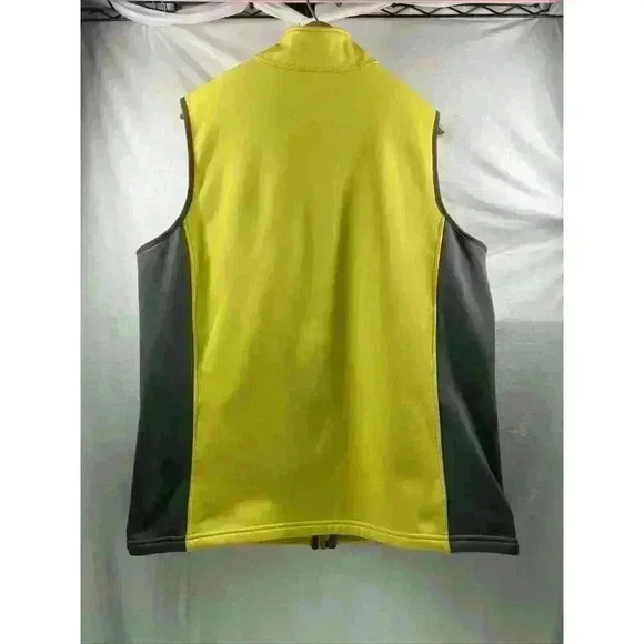 Mens L. L. Bean XL Tall Fleece Yellow And Gray 3 Pocket Vest - Picture 9 of 12